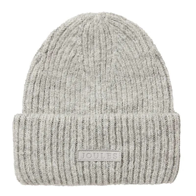 Joules Eloise Soft Oversized Beanie Hat - Grey Marl